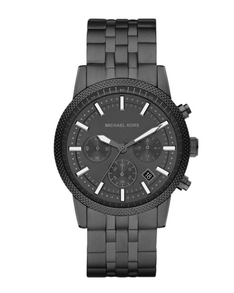 michael kors stainless steel chronograph watch gunmetal|Michael Kors Watch 251501.